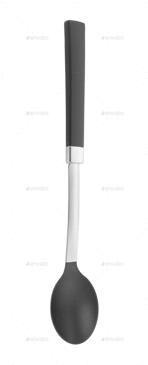 Plastic black spoon Stock Photo by photobalance PhotoDune